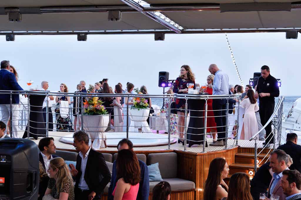 Party on board Christina O